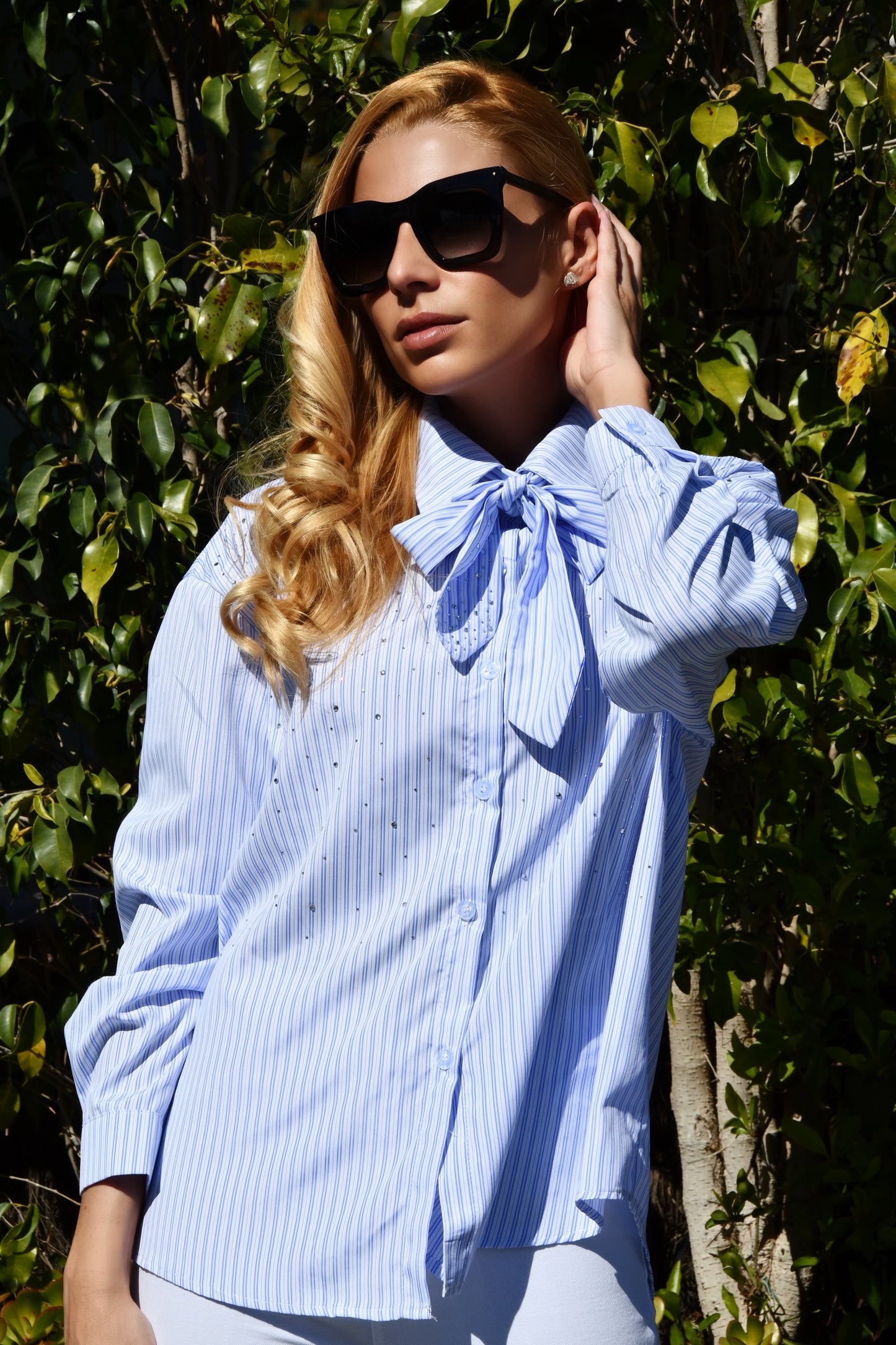 Camisa Stripped Bow